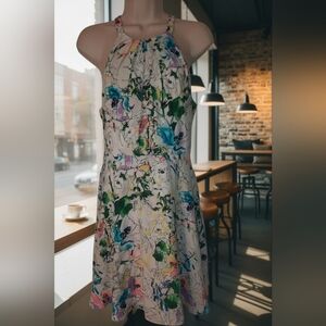 Express Multicolor Strapless Dress